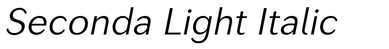 Seconda Light Italic